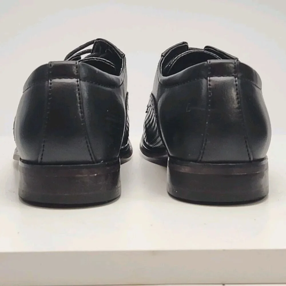 Ashford Hayes Dress Shoe Express Black Oxford Size 9 Men Derby Man-Made Upper